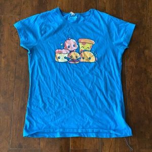 Tee turtle shirt with cute foods